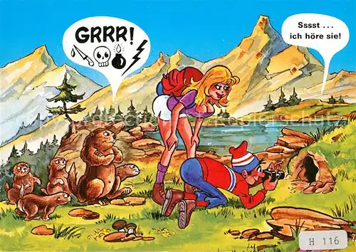 AK / Ansichtskarte Murmeltier Comic Humor  