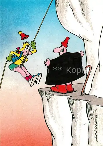 AK / Ansichtskarte Bergsteigen_Klettern Humor K?nstlerkarte Du Bouillon  