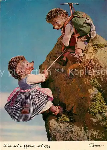 AK / Ansichtskarte Mecki_Nr. 313 Bergsteigen Klettern Eispickel 