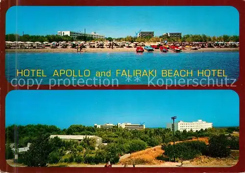 AK / Ansichtskarte Rhodos_Rhodes_aegaeis Hotel Apollo Faliraki Beach Hotel Rhodos_Rhodes_aegaeis