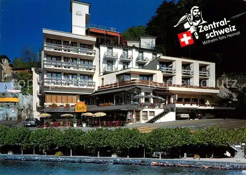 AK / Ansichtskarte Brunnen_Vierwaldstaettersee_SZ Hotel Eden au Lac Hotel Metropol Brunnen_Vierwaldstaettersee