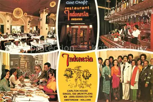 AK / Ansichtskarte Amsterdam_Niederlande Restaurant Indonesia Amsterdam_Niederlande