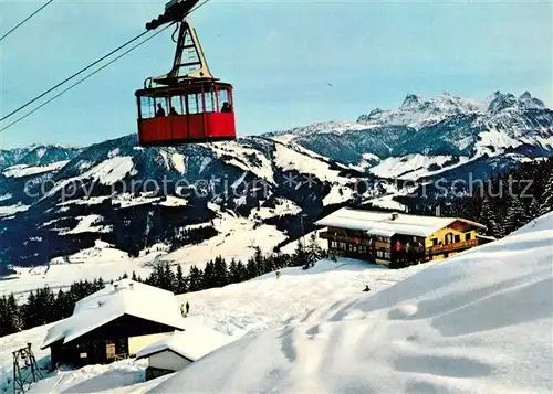 AK / Ansichtskarte St_Johann_Tirol Harschbichl Seilbahn Angerer Alm Steinberge Winter St_Johann_Tirol