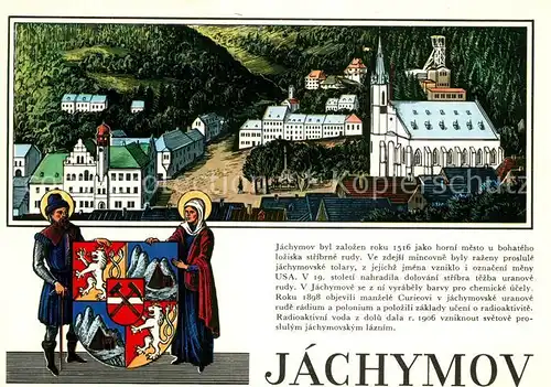 AK / Ansichtskarte Jachymov Stadtpanorama Chronik Jachymov
