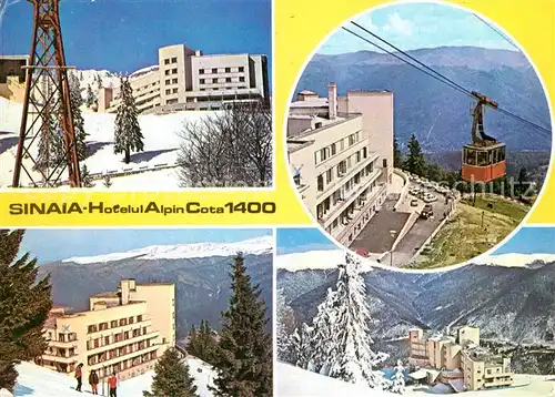 AK / Ansichtskarte Sinaia Hotelul Alpin Cota 1400 Winter Seilbahn Sinaia