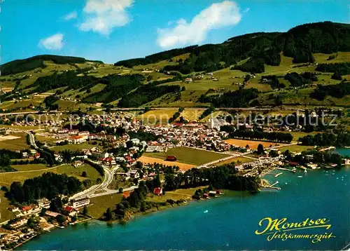 AK / Ansichtskarte Mondsee_Salzkammergut Fliegeraufnahme Mondsee Salzkammergut