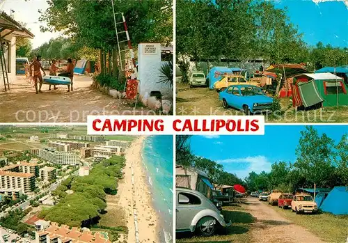 AK / Ansichtskarte Salou Camping Callipolis Strand Hotels Fliegeraufnahme Salou