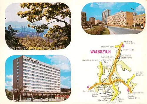 AK / Ansichtskarte Walbrzych_Waldenburg Widok ogolny Hotel Sudety Osiedle mieszkaniowe Piaskowa Gora Walbrzych Waldenburg