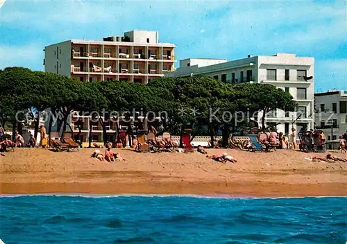 AK / Ansichtskarte Malgrat_de_Mar Hotel Maripins Strand Malgrat_de_Mar