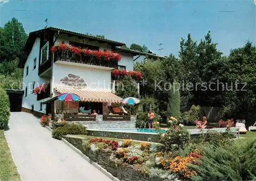 AK / Ansichtskarte Krumpendorf_Woerthersee Gaestehaus Panorama Swimming Pool Krumpendorf Woerthersee