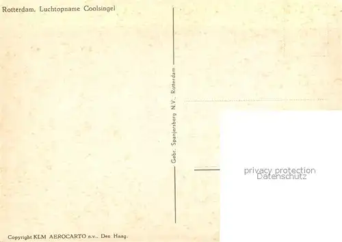 AK / Ansichtskarte Rotterdam Luchtopname Coolsingel Rotterdam