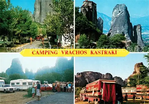 AK / Ansichtskarte Kastraki Camping Vrachos Meteora Kloster Felsen Kastraki