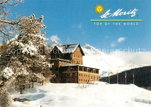 AK / Ansichtskarte St_Moritz_GR Hotel Waldhaus am See Winterpanorama Alpen St_Moritz_GR