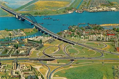 AK / Ansichtskarte Rotterdam Van Brienenoordbrug luchtopname Rotterdam