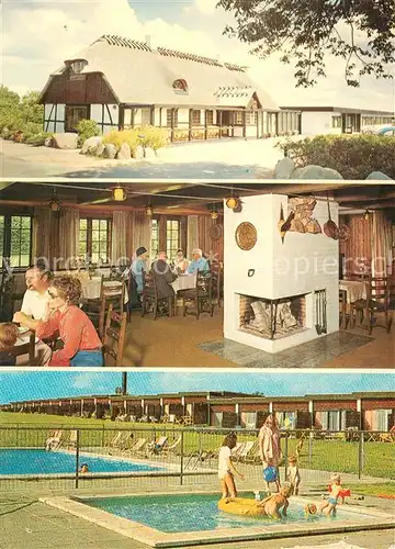 AK / Ansichtskarte Nysted Den gamle Gaard Store Konference Kursuscenter Restaurant Pool Nysted