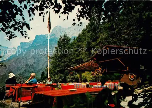 AK / Ansichtskarte Leukerbad Restaurant Buljes Terrasse Alpen Leukerbad