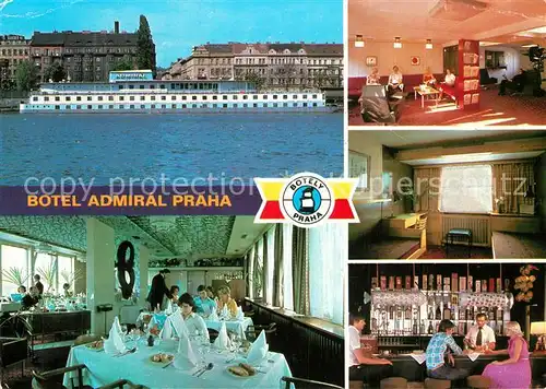 AK / Ansichtskarte Smichow_Prag Botel Admiral Bootshotel Restaurant Smichow Prag