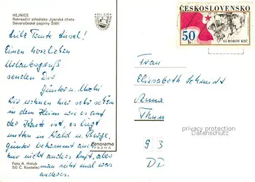 AK / Ansichtskarte Hejnice Sepap Jizerska chata Restaurant Hejnice