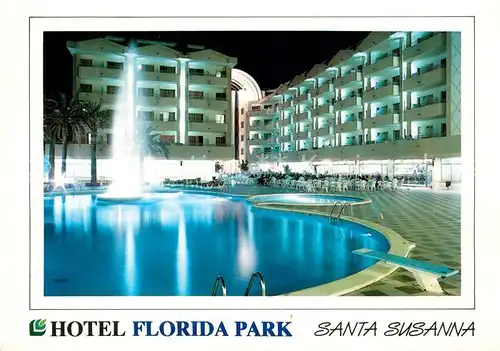 AK / Ansichtskarte Santa_Susanna Hotel Florida Park Swimming Pool Nachtaufnahme Santa Susanna