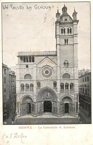 AK / Ansichtskarte Genova_Genua_Liguria Cattedrale San Lorenzo Genova_Genua_Liguria