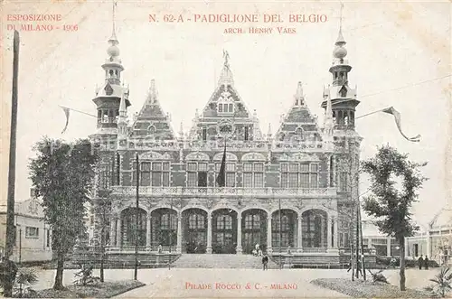 AK / Ansichtskarte Milano Padiglione del Belgio Milano