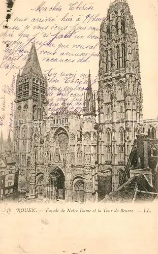 AK / Ansichtskarte Rouen Notre Dame Tour de Beurre Rouen