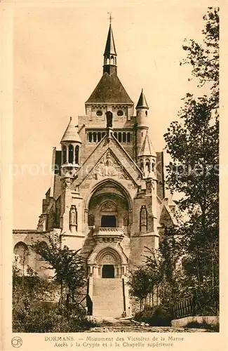 AK / Ansichtskarte Dormans Monument des Victoires MarneCrypte Chapelle Dormans