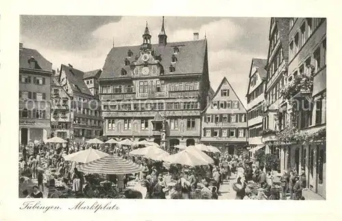 AK / Ansichtskarte Tuebingen_Neckar Marktplatz 