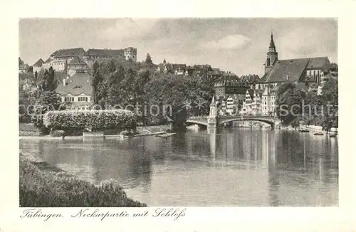 AK / Ansichtskarte Tuebingen_Neckar Neckarpartie mit Schloss 