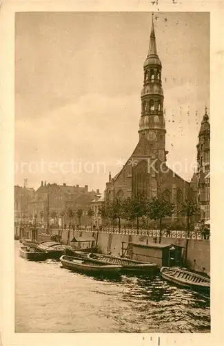 AK / Ansichtskarte Alt_Hamburg Zollkanal bei der Katharinenkirche Alt_Hamburg