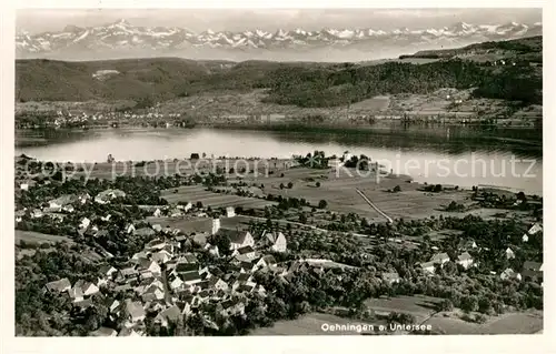 AK / Ansichtskarte oehningen_Bodensee Panorama mit Untersee oehningen Bodensee