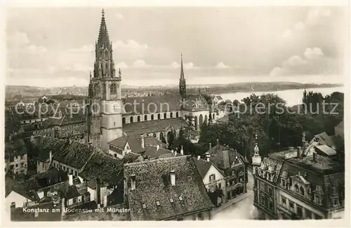 AK / Ansichtskarte Konstanz_Bodensee mit Muenster Konstanz_Bodensee