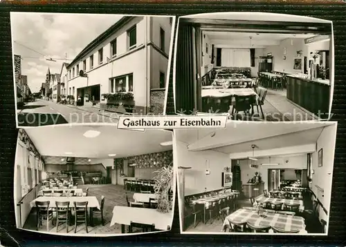 AK / Ansichtskarte Neupotz Gasthaus zur Eisenbahn Gastraeume Neupotz