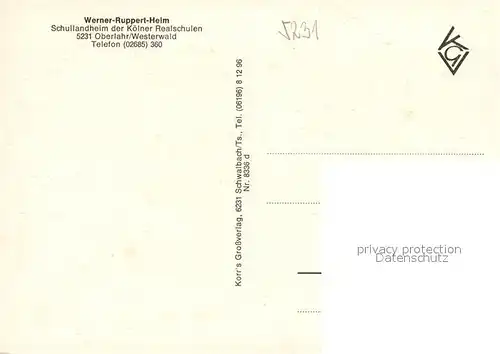 AK / Ansichtskarte Oberlahr_Westerwald Werner Ruppert Heim Oberlahr_Westerwald