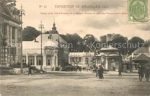 AK / Ansichtskarte Exposition_Universelle_Bruxelles_1910 Palais de la Ville d Anvers Maison Rubens  