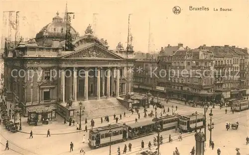 AK / Ansichtskarte Strassenbahn Bruxelles Bourse  