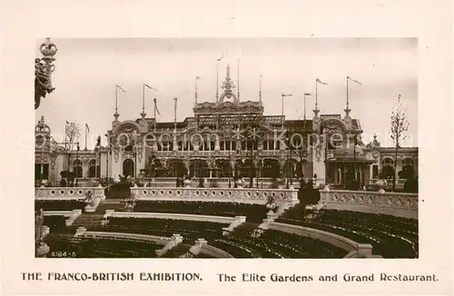 AK / Ansichtskarte Exhibition_Franco British_London_1908 Elite Gardens Grand Restaurant 