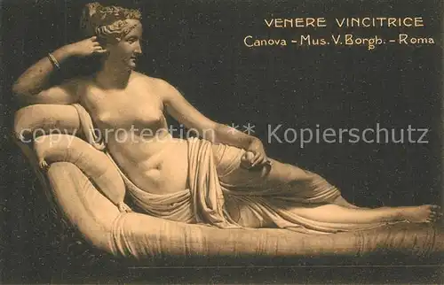 AK / Ansichtskarte Skulpturen Venere Vincitrice Canova Museum Roma 