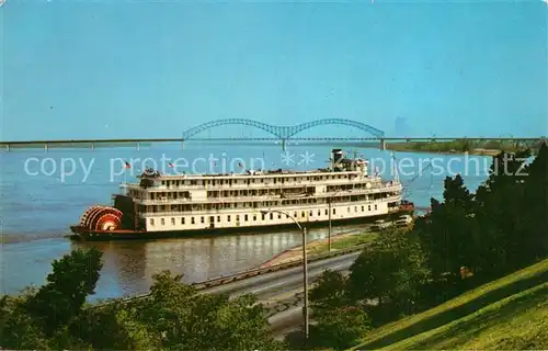 AK / Ansichtskarte Dampfer_Schaufelrad Delta Queen Riverside Drive Memphis 