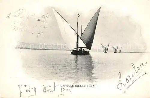 AK / Ansichtskarte Segelboote Barques du Lac Leman 