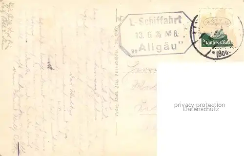 AK / Ansichtskarte Motorschiffe Allg?u Bodensee  