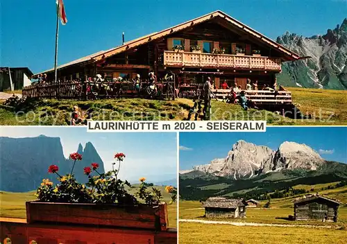 AK / Ansichtskarte Seiser_Alm Laurinhuette Berghuette Schlerngebiet Dolomiten Seiser_Alm