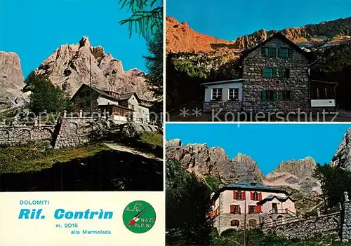 AK / Ansichtskarte Rifugio_Contrin Gruppo della Marmolada Dolomiti Berghuette Dolomiten Rifugio Contrin