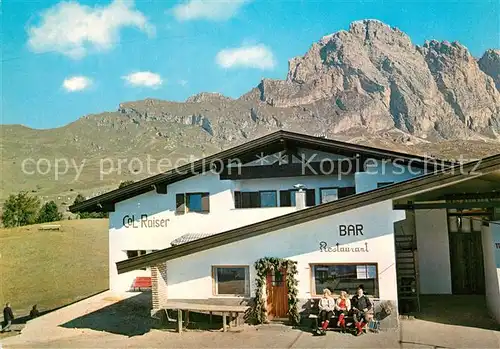 AK / Ansichtskarte Val_Gardena Col Reiser Bar Ristorante Dolomiti Bergrestaurant Dolomiten Val_Gardena