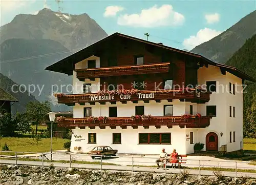 AK / Ansichtskarte Mayrhofen_Zillertal Gaestehaus Cafe Traudl Weinstube Zillertaler Alpen Mayrhofen_Zillertal