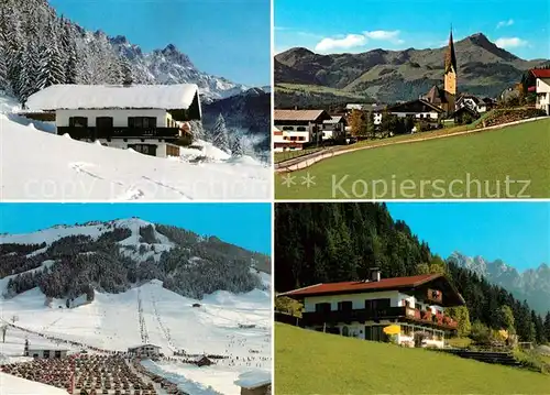 AK / Ansichtskarte St_Jakob_Haus Ortsansicht mit Kirche Gaestehaus Pension im Sommer und im Winter Alpen St_Jakob_Haus