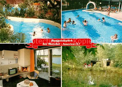 AK / Ansichtskarte America_Niederlande Bungalowpark het Meerdal Sporthuis Centrum Freibad America_Niederlande