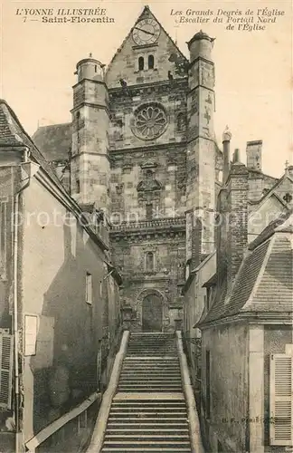 AK / Ansichtskarte Saint Florentin_Yonne Les Grands Degres de l Eglise Saint Florentin Yonne