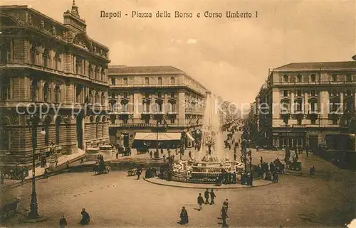 AK / Ansichtskarte Napoli_Neapel Piazza della Borsa Corso Umberto I Napoli Neapel