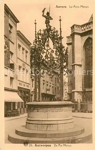 AK / Ansichtskarte Anvers_Antwerpen Le Puits Metsys Anvers Antwerpen